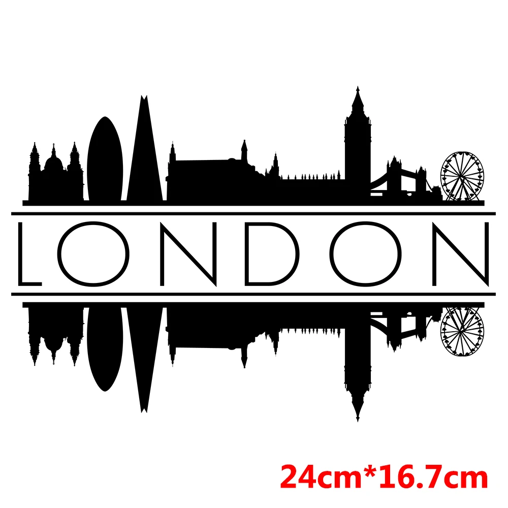 London Heat Transfer Iron On Patches For Clothes Appliques For Clothing Fashion Parches Termoadhesivos Para Ropa