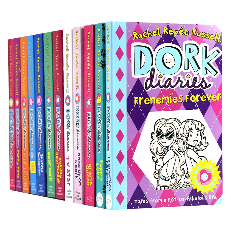 

13 Books/Set Dork Diaries Comic Novels Books Kids English Reading Diary Chapter Story Book