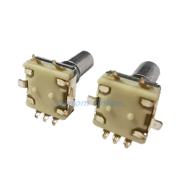 5pcs /lot Rotary Encoder Switch EC11 With Push Switch 30 Position 5pin SMD Type Handle Length 17mm Half Shaft
