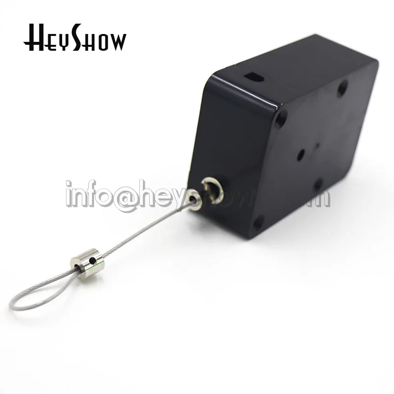 Retractable Tablet Security Recoiler, Black Plastic, Strong Phone Security, Anti-Theft Pull Box, Accessory Display, 20Pcs