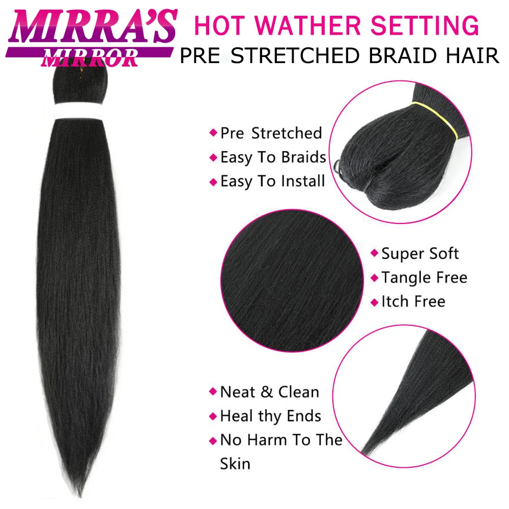 Pre Stretched Braiding Hair 100 Pack Braids Synthetic Hair Extensions Low Temperature Fiber Support Logo Customization