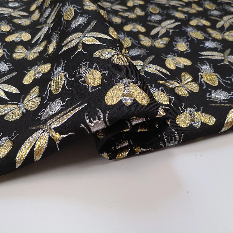 High Quality Insects Style Jacquard Brocade Fabric for Dress Coat Sofa Cushion Table Cloth Patchwork Upholstery Diy Tissue