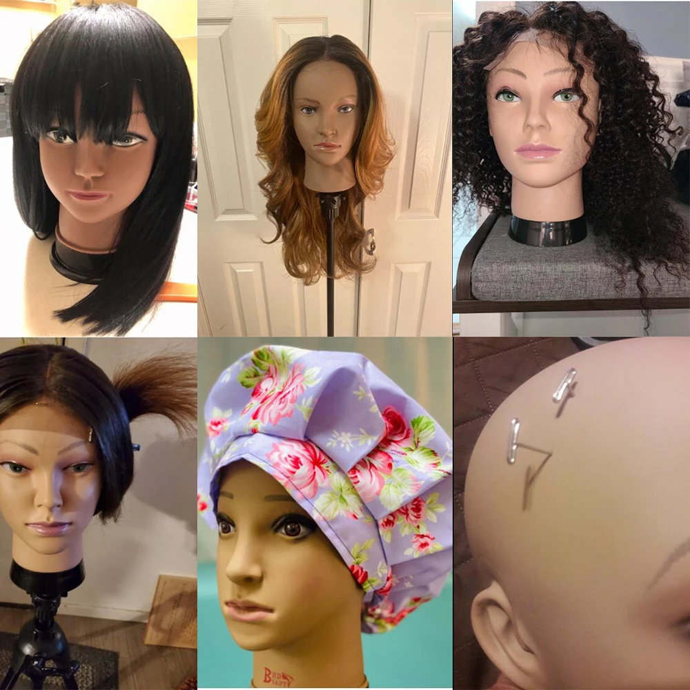 2024 Blad Mannequin Hoofd Met Pruik Stand Verstelbaar Statief Ondersteuning Voor Pruiken Hair Extension Houder Pruik Maken Kit Gereedschap Accessoires