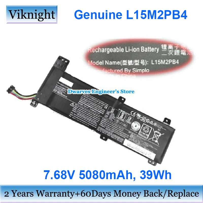 High Capacity 5080mAh L15M2PB4 Li-ion Battery For Lenovo Chromebook 100s IDEAPAD 310-14IKB L15M2PB2 7.68V 39Wh