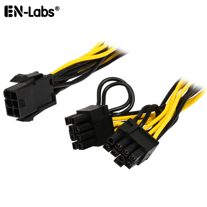 PCIe 6pin to 6 2 pin PCI 8pin Adapter Splitter Power Extension Cable,Power Supply PCI-e 6-pin to 8-pin for PCI Express GPU Video