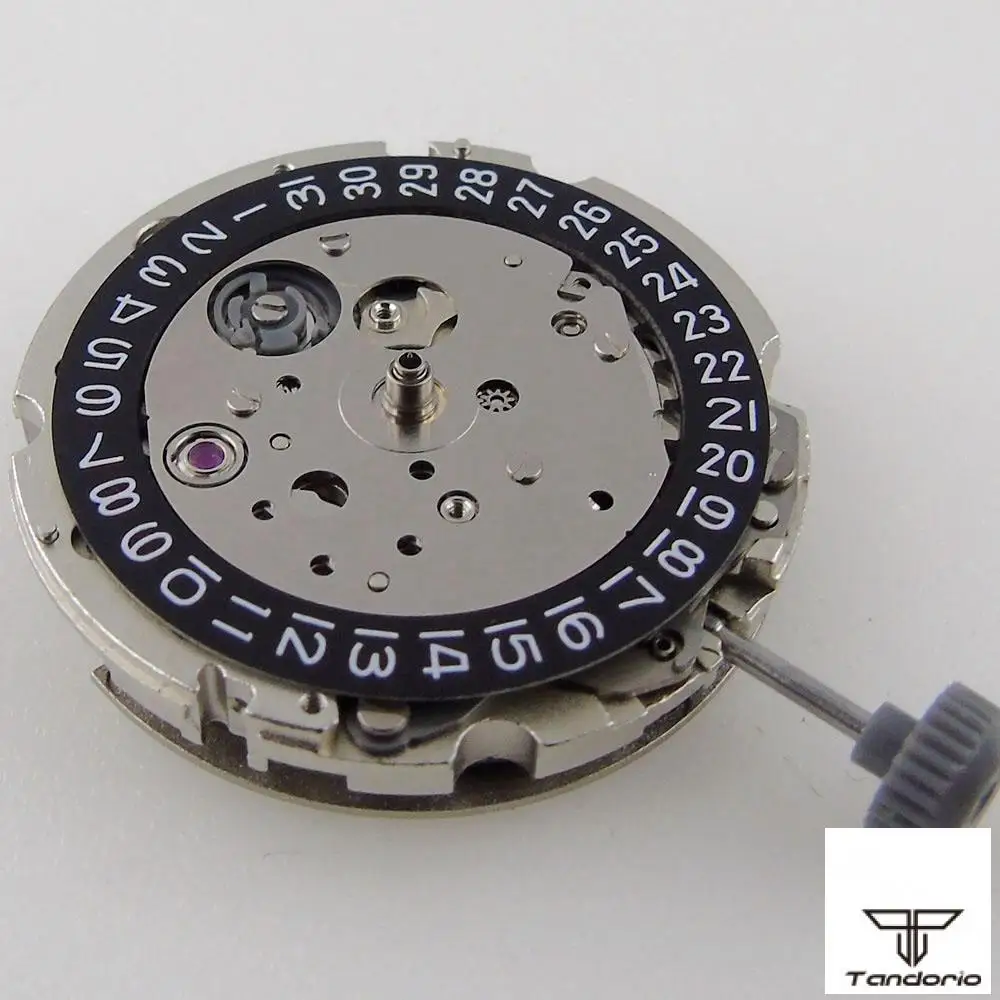 Genuine Miyota 8215 Automatic Movement Black/White Date Display High Accuracy 21 Jewels 26mm*7.5mm