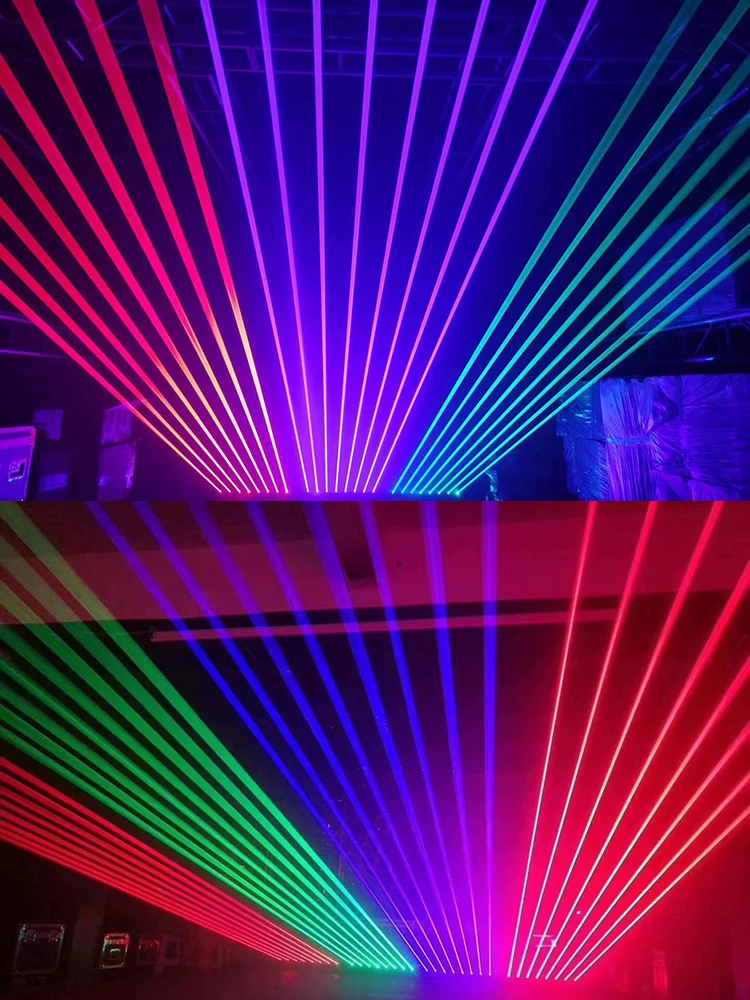 8 Eyes Moving Head Laser Light DMX Red Green Blue Line Laser Effects Stage Lighting Projector DJ Disco Dance Floor Party Lights