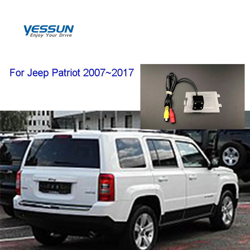 

For Jeep Patriot 2007 2008 2009~2017 Trajectory Dynamic Rear View Camera night vision Backup License Plate Camera Reverse