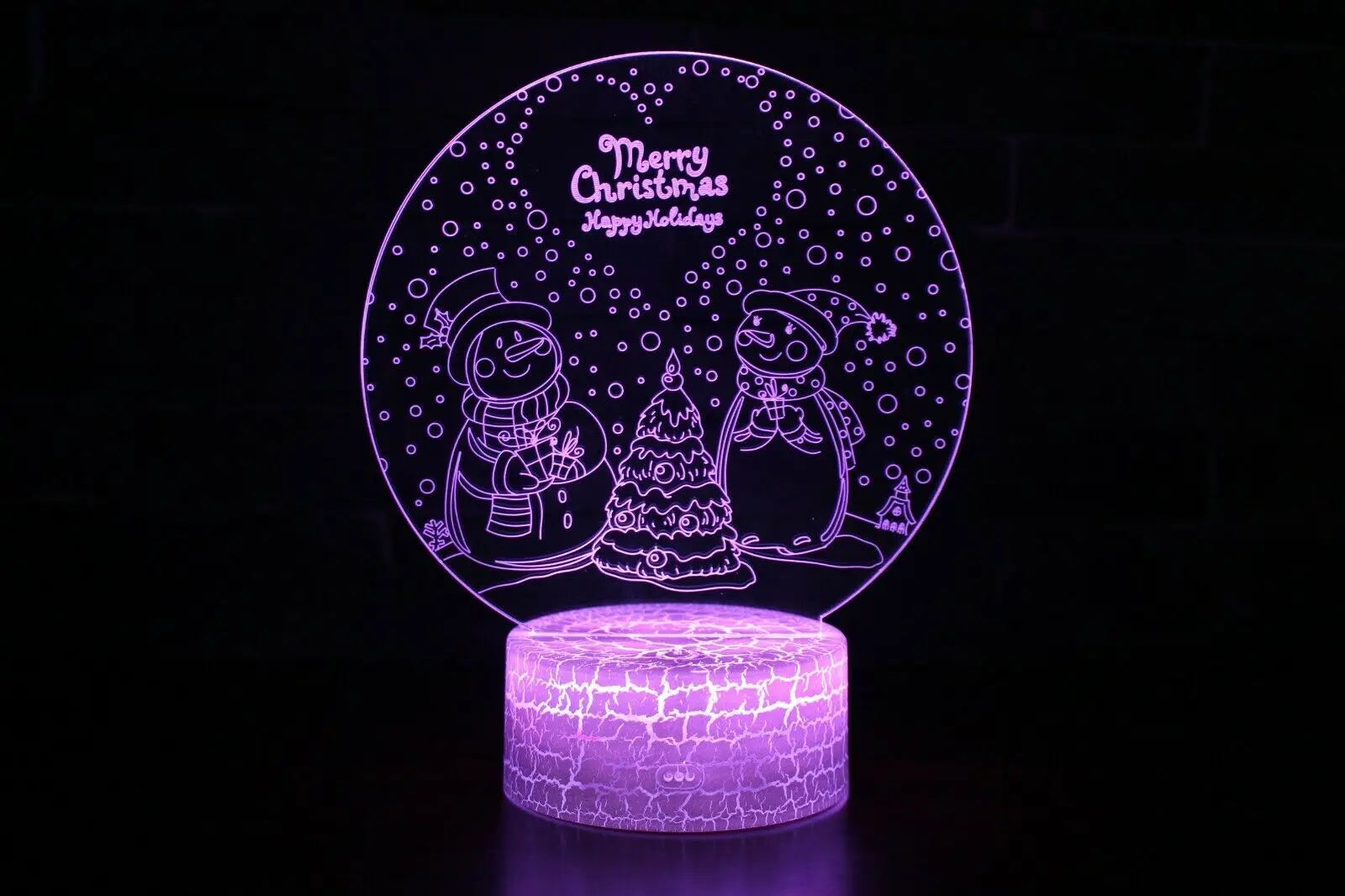 Christmas 3D LED Night Light Touch Table Desk Lamp Gift 7 Color Change Creative Decorations