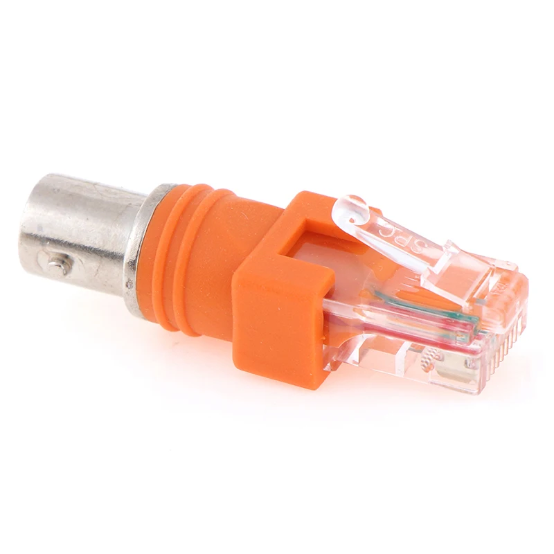 1 قطعة BNC أنثى إلى RJ45 ذكر محوري اقناع برميل مقرنة محول RJ45 إلى RF موصل