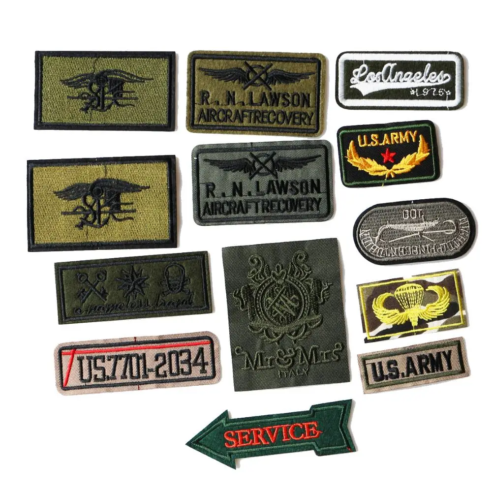 US Marine Corps Medal icon Embroidered Iron on Patches for Clothing DIY Stripes Stickers  Custom Badges on the Backpack