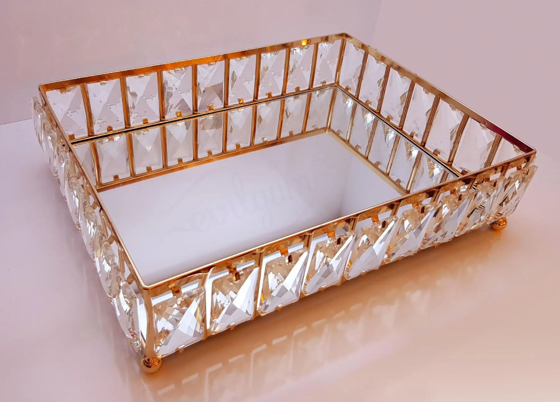 DOLBOVI Decovien AYM918A Gold Color Medium Rectangle tray 33x27 Cm tray поднос plateau de service