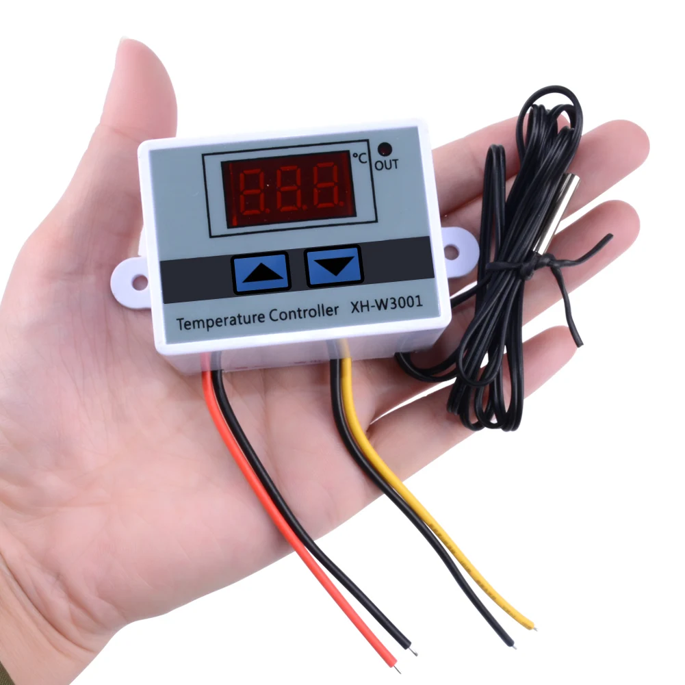 XH-W3001 Pengontrol Suhu Digital-50 ℃ ~ 110 ℃ Kontrol Termostat Pemanas Pendingin Probe Tahan Air 220V untuk Penetasan Pemuliaan