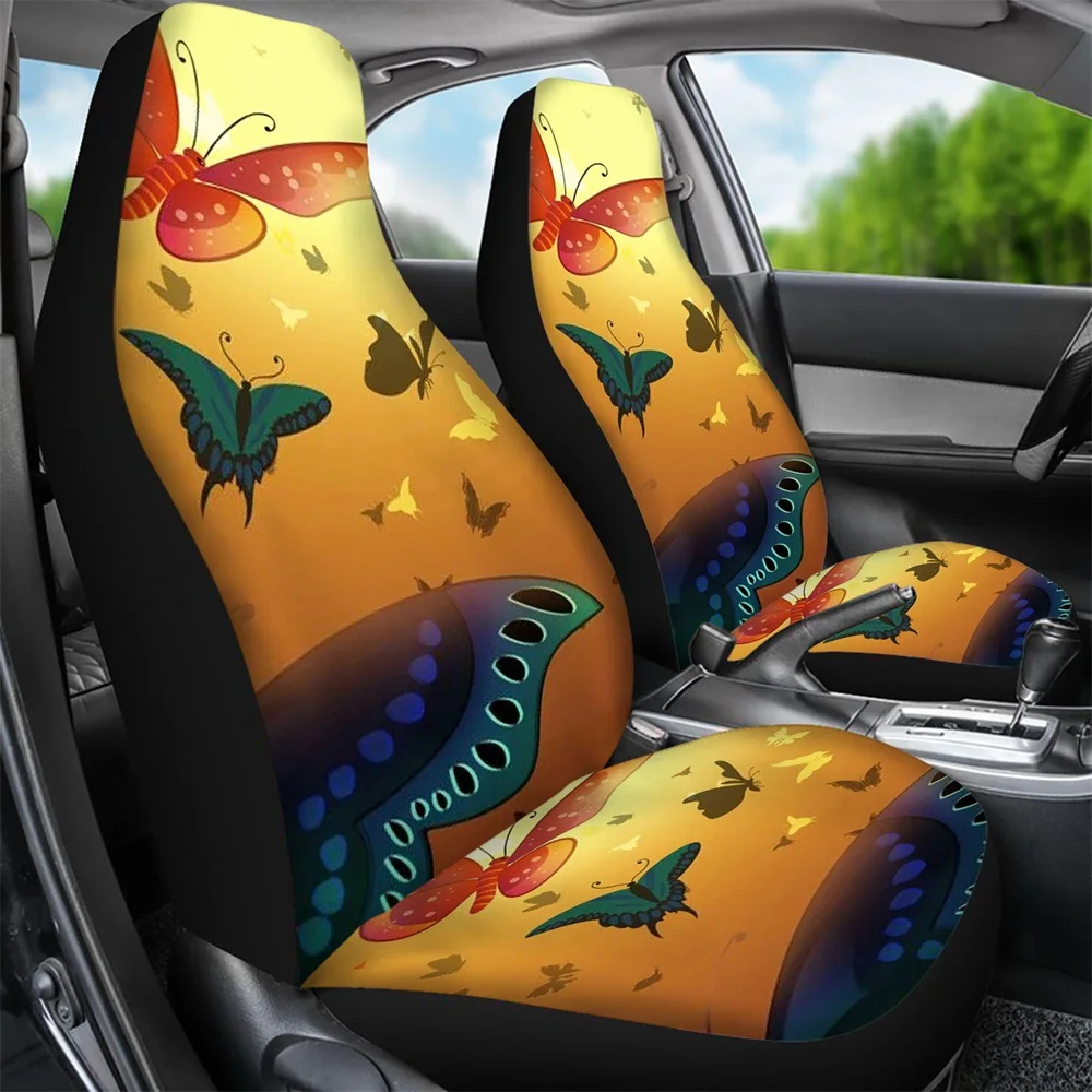 Butterfly Cat Wolf Car Seat Cover Fly Print Seat Protector Bag Cute Pet Car Seat Cover