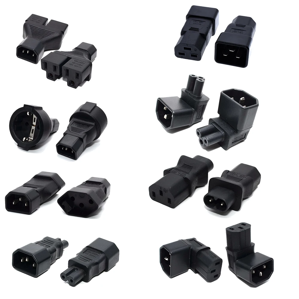 Universele IEC320 C13 C14 Om C5 C6 C7 C8 C19 C20 C21 Convert Connector Ups Pdu Man-vrouw Eu us Power Plug Adapter Socket