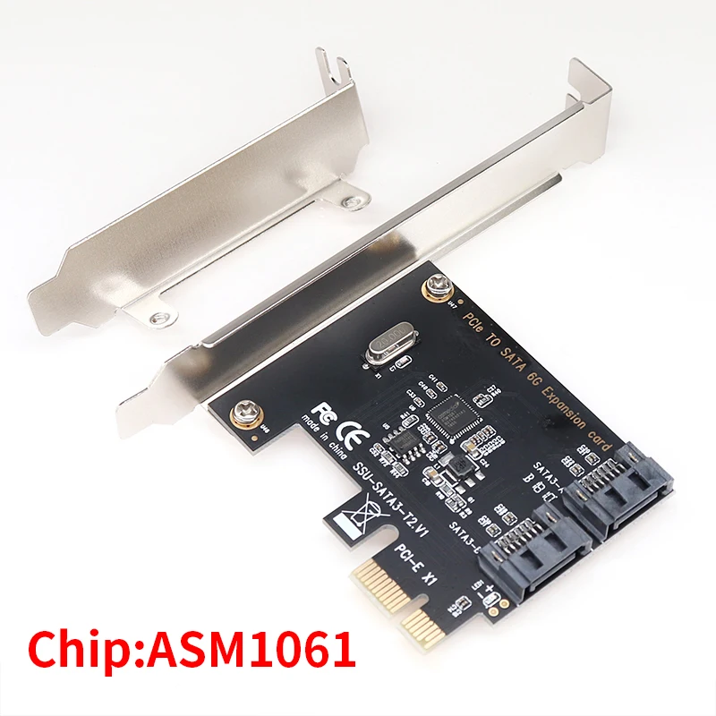 Tarjeta De Expansión Mini PCi E A 2 Puertos SATA, Velocidad De Transmision Rapida De 6gbps Ancho De Banda Pci E 3 0 Tarjeta De Expansion Mini Pcl E