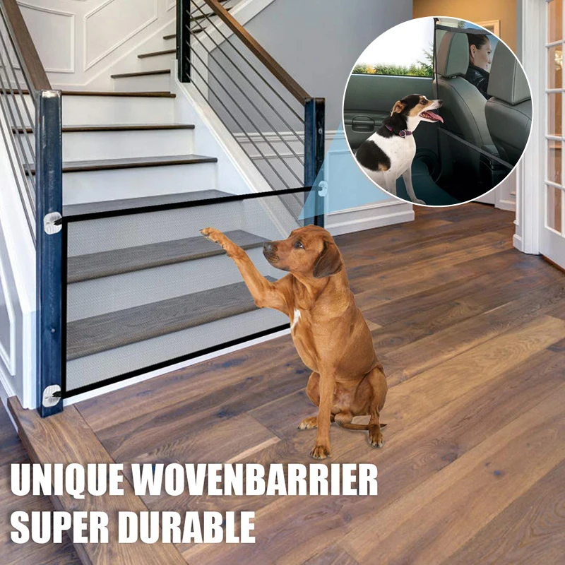 1pc Magic Dog Gate Ingenious Mesh Dog Fence For Indoor and Outdoor Safe Pet Dog gate Safety Enclosure Pet supplies Dropshipping