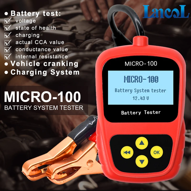 Lancol Professional MICRO-100 Hot Sale Diagnostic Tool Digital Car Battery Tester  Diagnostic Tools  12v Car  Tester Analyzing