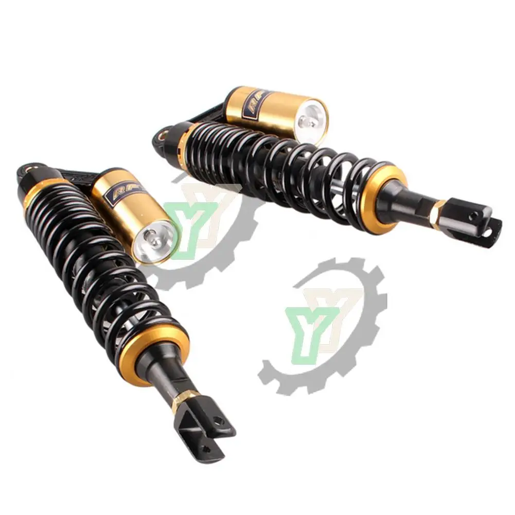 Universal Motorcycle Eye-Eye 390MM Pair Rear Air Shock Absorbers Suspension ATV Quad Scooter Kart Dirt Sport Bikes Motor U Type