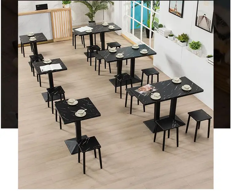 Restaurant snacks catering business table stool milk tea shop coffee shop small round square table