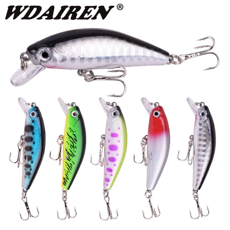 WDAIREN Mini Sinking Minnow Fishing Lures 55mm 6g Japan Jerkbait Perch Pesca Wobblers Hard Deep Diving Artificial Bait Tackle