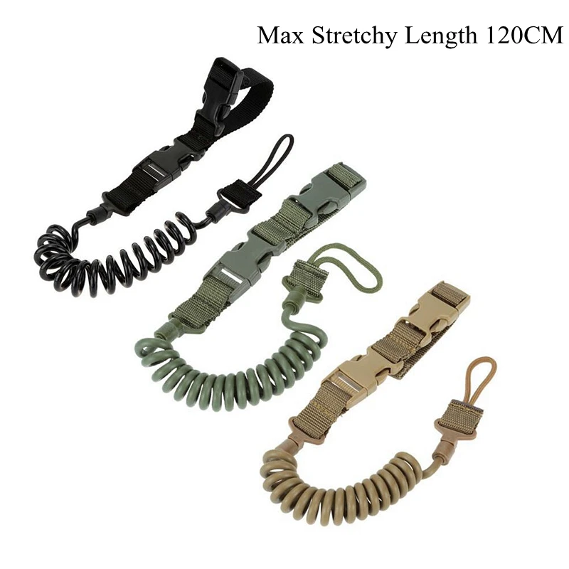 Outdoor Lente Touw Sport Anti-Verloren Sleutel Touw Jacht Paintball Riem Lanyard Spoel