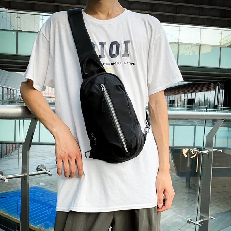 

Waterproof Knapsack Men Chest Bag Reflective Strip Sports Waist Bags Unisex Travel Messenger Bag Fashion Male Backpack