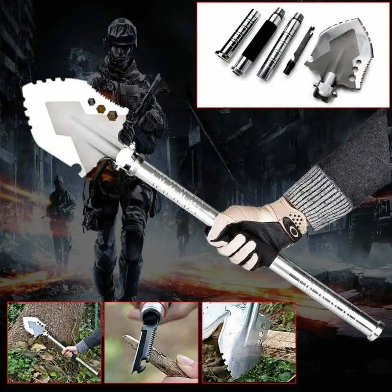 

Military Tactical Folding Shovel Carbon Steel Shovel Spade Gear Multifunctional Gardening Hiking Emergency Camping Equipment