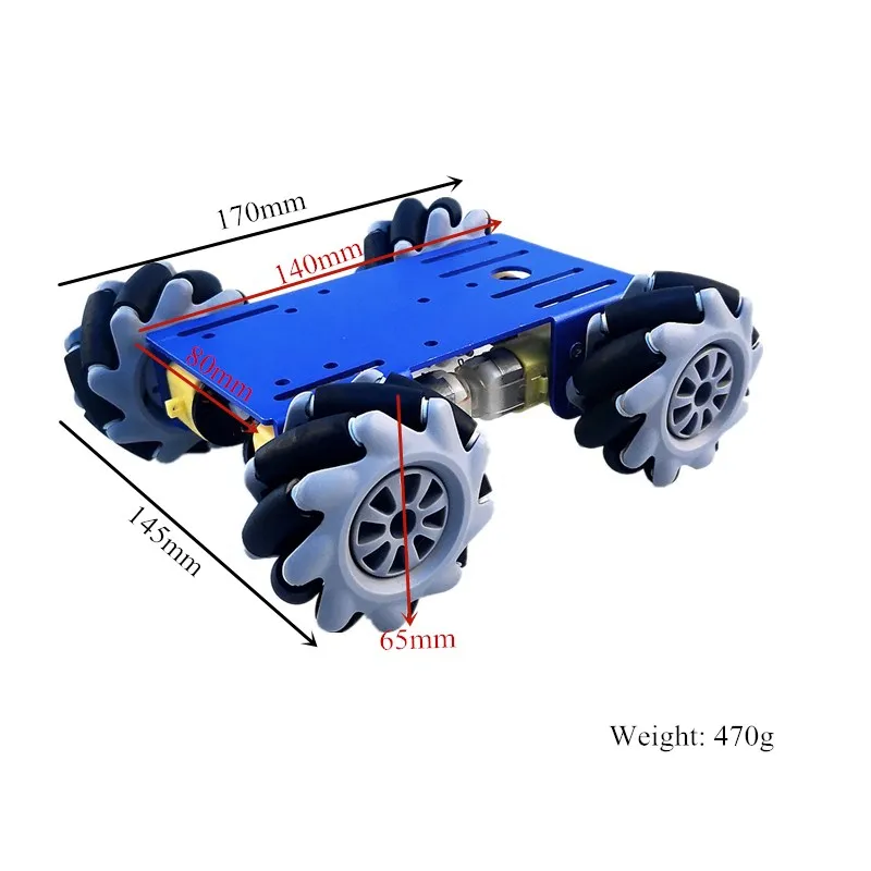 Metal Robot Chassis 65mm Mecanum Wheel 4wd Car Chassis CM101 With 4 TT Motor Wheel For Arduino  Diy Maker Teaching Kit