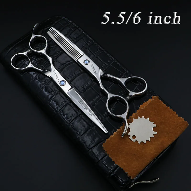 5.5/6 Inch Japan Professional Hairdressing Scissors Left Handed Scissors Barber Cutting+Thinning Shears Sets Salon Tools