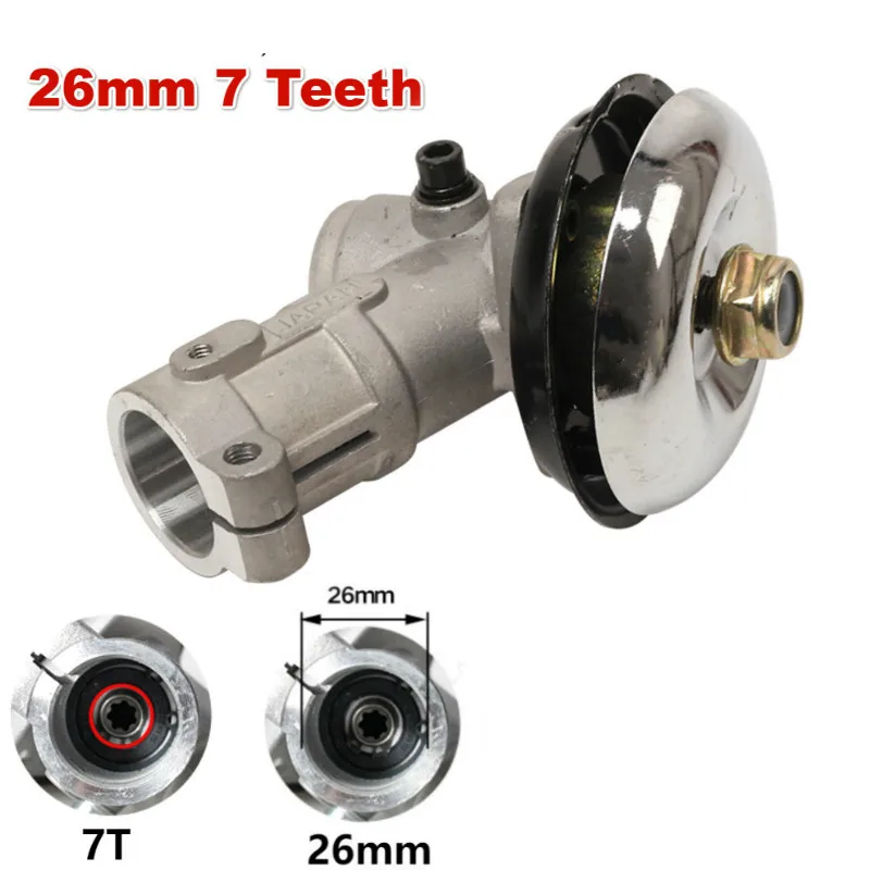 

Редуктор для триммера, зубчатая шестерня 26 мм с 7 зубьями, Сменная головка для газонокосилки, инструмент для садоводства