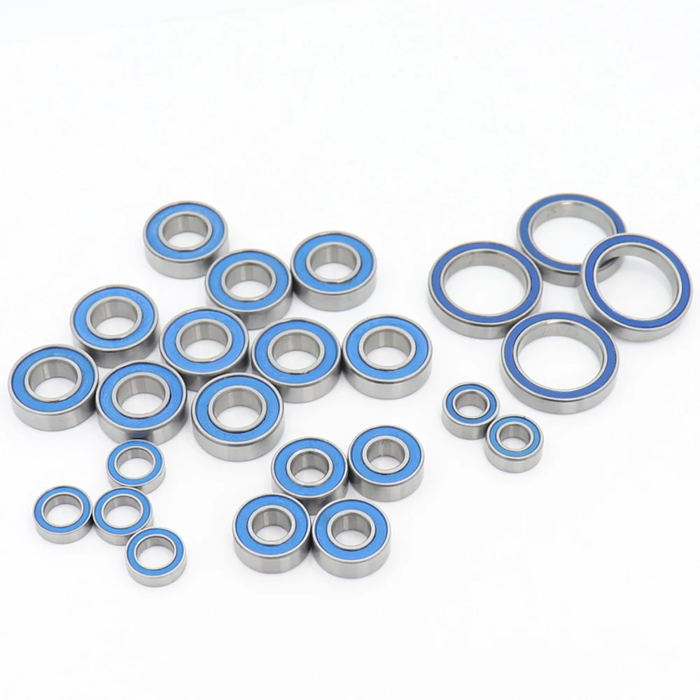 Mugen MBX8 / MBX8Eco Sealed Ball Bearing Kit Total 24 PC ABEC-3 Blue Sealed RC Bearings