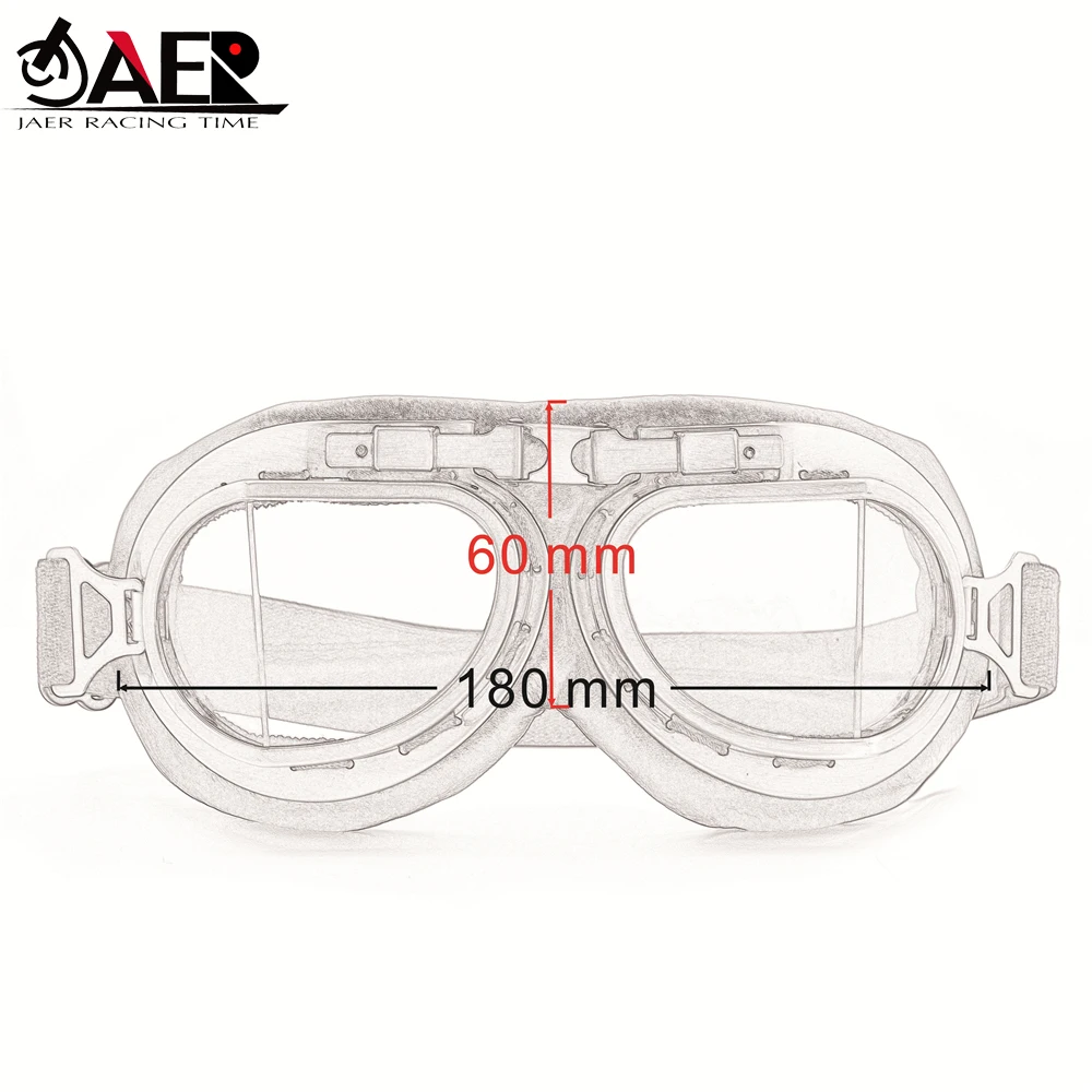 2024 WWII Vintage Motorcycle Gafas Motocross Aviator Goggles Scooter Google Glasses for Pilot Cruiser