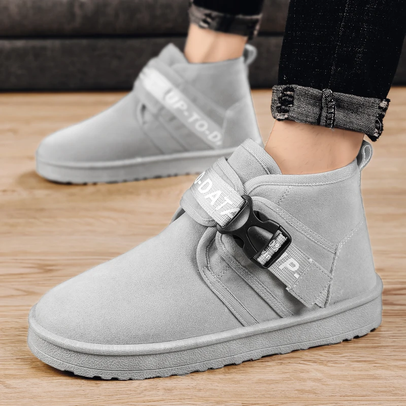 

Nice Men Winter Snow Boots Warm Flat Shoes Fur With Slip On Suede Boot Low Lightweight Sneakers Designer Fashion Ankle Boot High