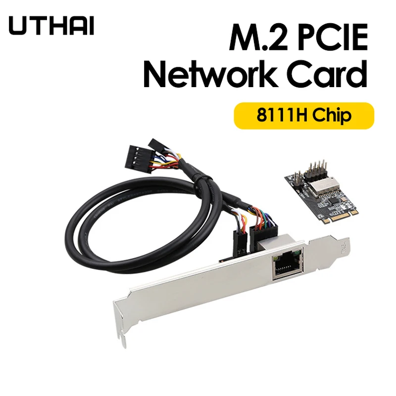 UTHAI TXA082 M.2 PCI-E Add On Card Gigabit Network Card 1000M Wired PCI-E Network Card Computer Component Expansion Card