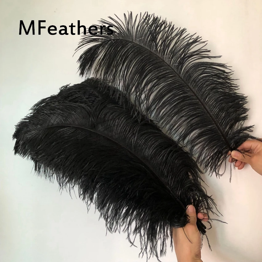 

HOT! 50pcs/lot 60-65cm 65-70cm Black Color Ostrich Feather for Wedding Centerpieces Christmas Party Decoration Carnival Feathers