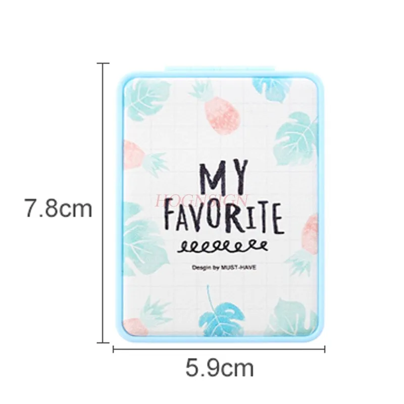 Small Mirror Leather Mirror Cute Small Fresh Carry-on Mirror Portable Folding Double Mirror Mini Mirror Sale