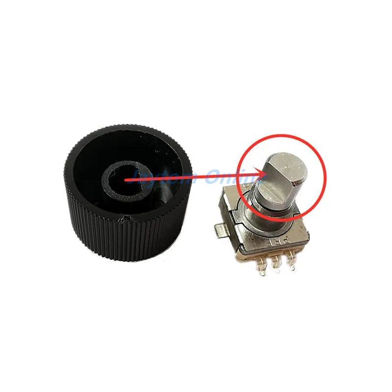 2pcs Plastic Encoder Switch Caps 19x14mm Car Navigation Volume Modification Knobs Half D Shaft 6mm Shaft Diameter