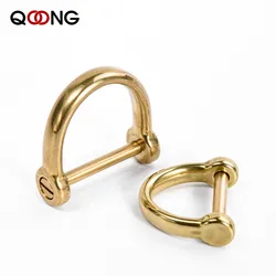 2 PCS Brass Horseshoe Buckle Key Chain DIY keychain Accessories Give Away a Screwdriver Men Women Metal Car Key Ring Holder T29