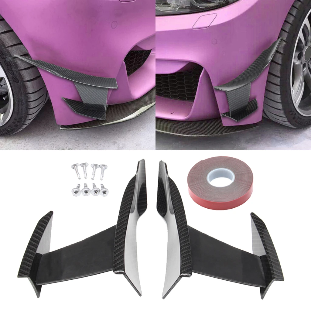 2pcs Car Front Bumper Scratch Strip Lip Diffuser Splitter Spoiler Scratch Protector For 4/3 Series F80 15-19 Car Tuning Canard