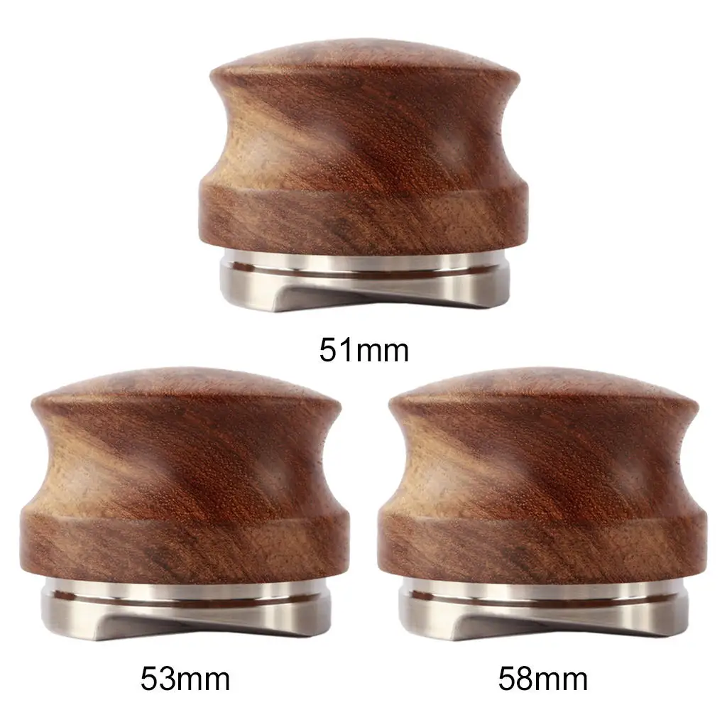 กาแฟจำหน่ายกาแฟ Tamper Leveler ค้อนสามมุมสีเหลือง Rosewood ปรับได้สำหรับกาแฟ