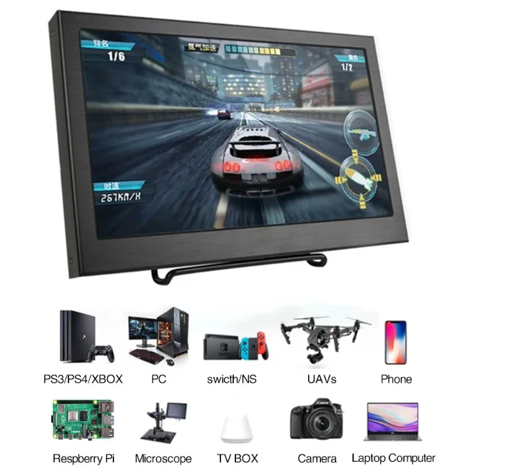 Imagem -02 - Polegada 2k Monitor 2048x1536 Monitor Portátil Display Led Mini Hdmi-compatível Câmera Respberry pi Senhor Fpga Ips Tela Led 9.7