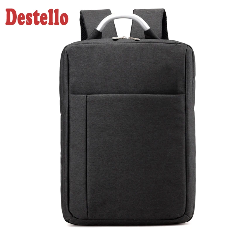 

High quality black fashion style laptop backpack with metal double metal locks school bag bussiness traveling backpack for men