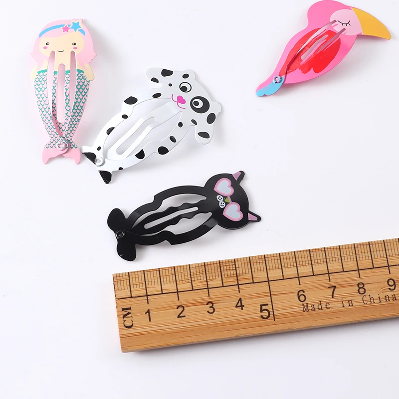 New Girls Cartoon Pattern Hairpins Cute Animal Rainbow Sweet Hair Clips Kids BB Clips Hair Accessories Fashion Barrettes Gift