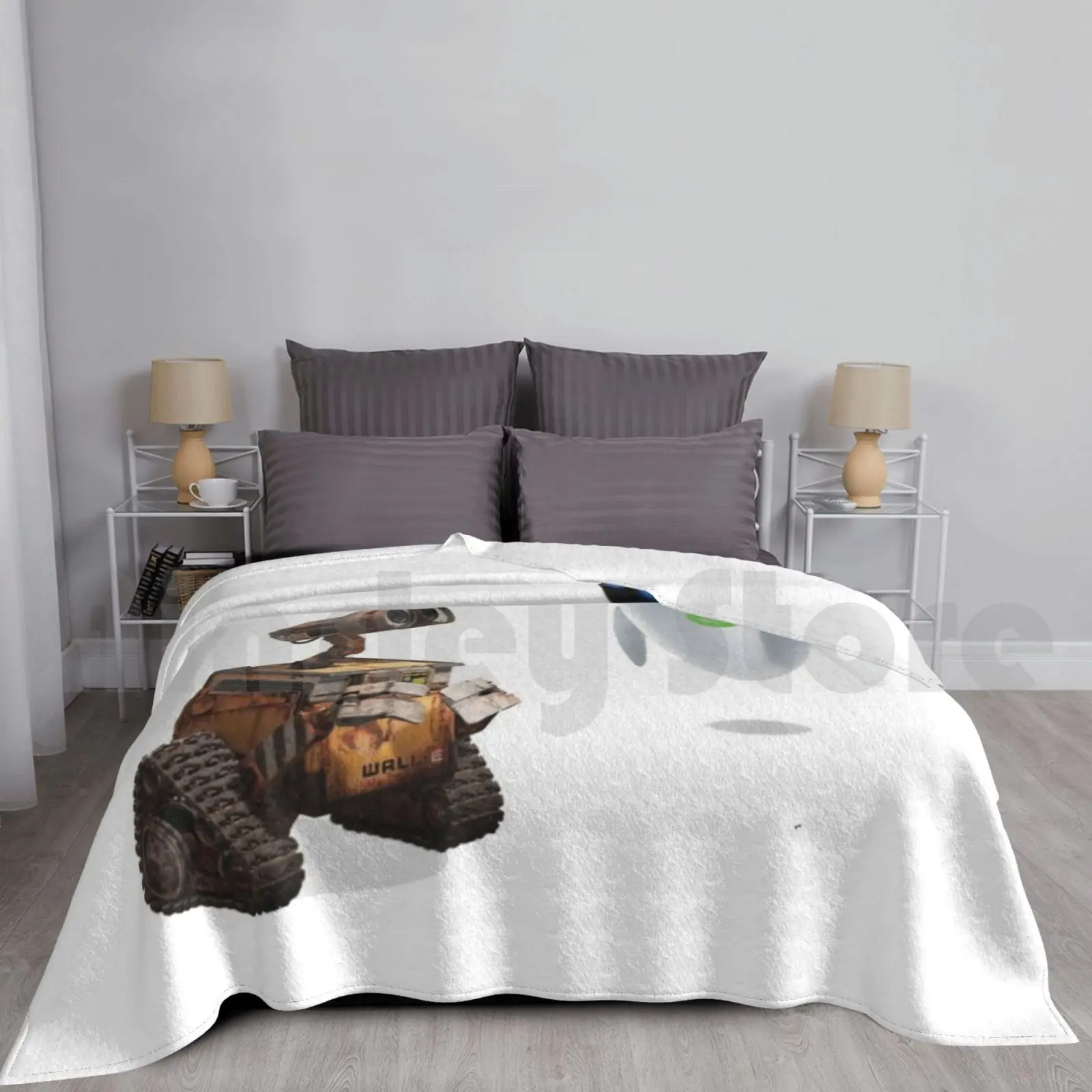 Ldrr (رابط الروبوتات لمسافات طويلة) بطانية عصرية مخصصة Ldr Robots Earth Walle Eve