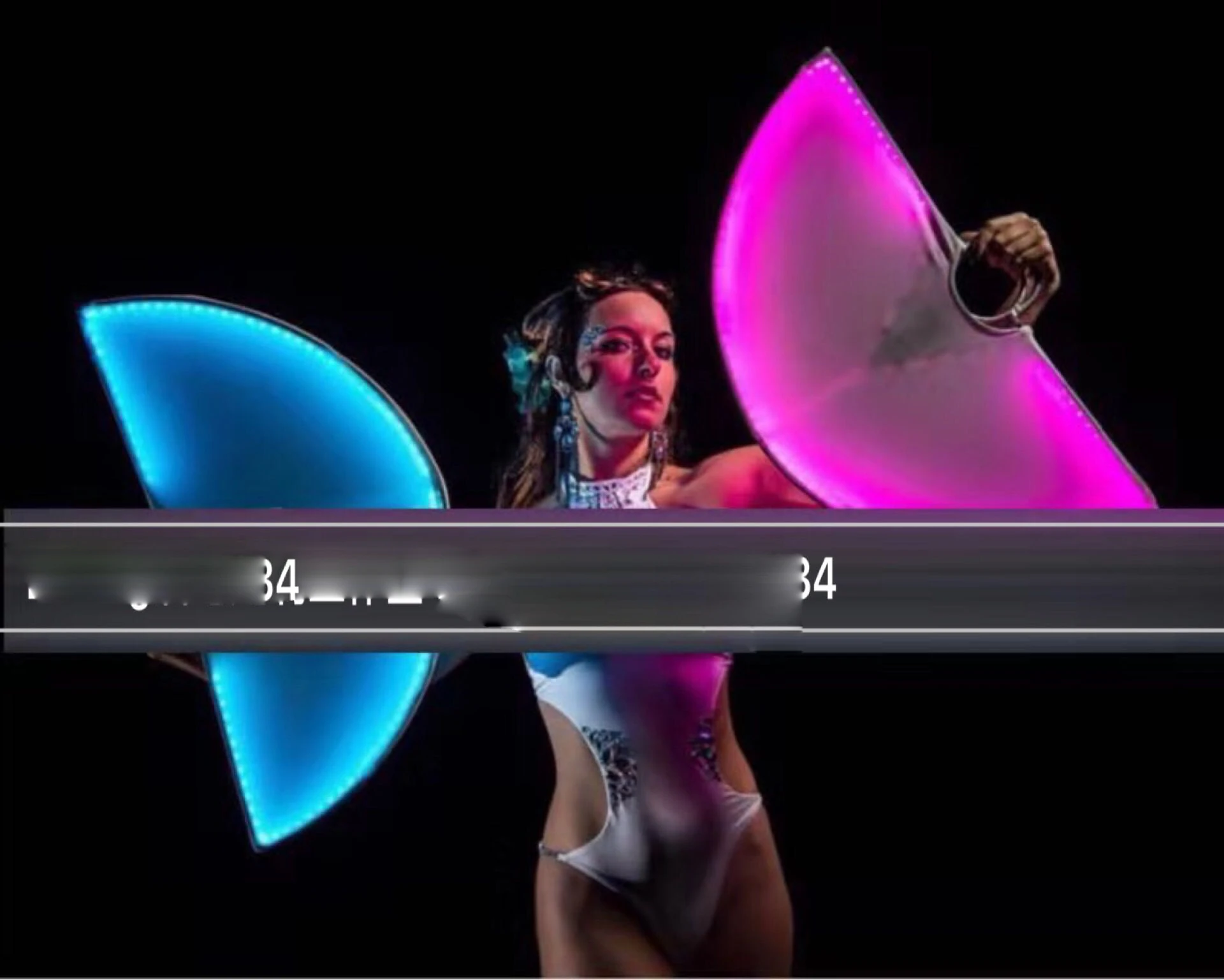 Ventilador de luz LED para palco, show de dança, festa, boate