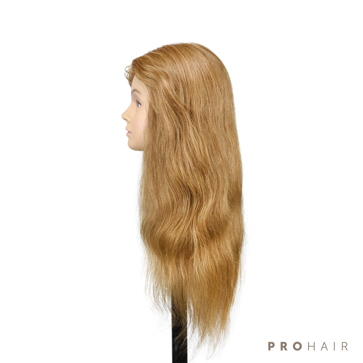 Mannequin-Head 50CM 100% Human Hair Blond Training Head  Female Hairdressing Practice Training Doll Head  Wig Head