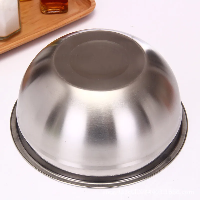 Stainless Steel Salad Mixing Bowl with Lid Fruit Vegetable Dough Basin Egg Beater Bowls Food Container Kitchen Utensil