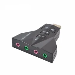 Hot Sale External 7.1 Channel USB Stereo Audio 3D Sound Card Adapter Microphone Headset Jack for Laptop PC