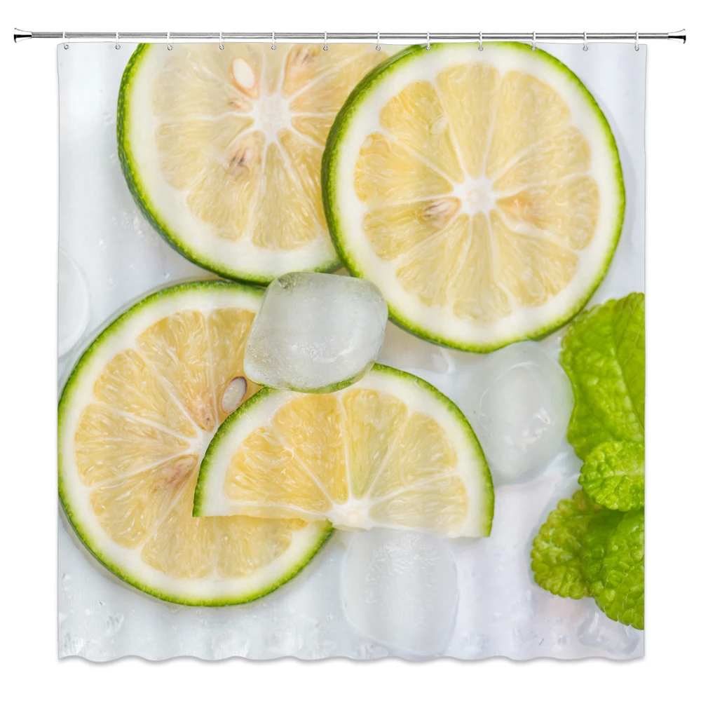 Fashion Bathroom Shower Curtains Fruit Lemon  Waterproof Polyester Fabric Shower Curtain Home Decoration Bathroom Curtain